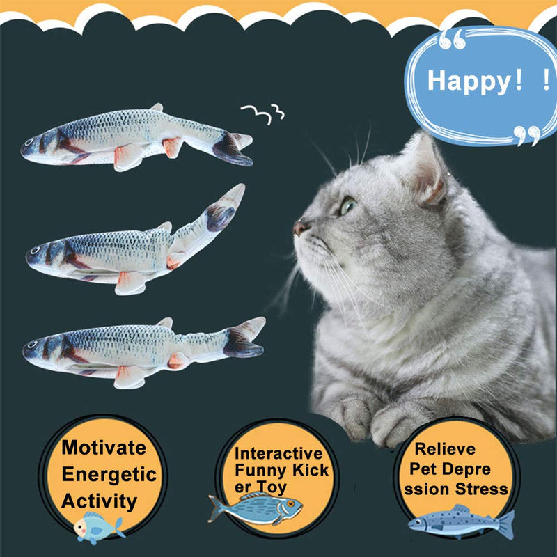 Electric Moving Fish Cat Toy Dog Chew Toy, Bite Toy for Indoor Cats Dogs Plush Toy for Kitten Puppy Kicker Fish Toy Pillow for Cats Dogs Catnip Cat Fish Toy Interactive Training Toy for Pet Squeak Toy Crucian Carp - PawsPlanet Australia