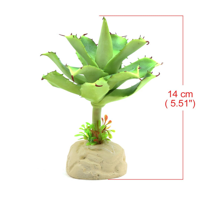 [Australia] - uxcell Light Green Plastic Lifelike Lotus Plant Aquarium Terrarium Plants Ornament for Reptiles 