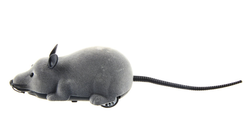 [Australia] - Digital baby Novelty Funny RC Wireless Remote Control Rat Mouse Toy for Cat Dog Pet Black,Gray,Brown One size Grey 