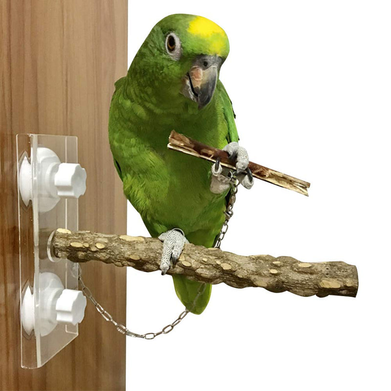 Bird Shower Perche Standing Rack with Suction Cup Bird Perch Window Wall Outdoor Travel for Pet Bird Parrot Cockatoo African Greys Parakeet Bath Perching Toy - PawsPlanet Australia