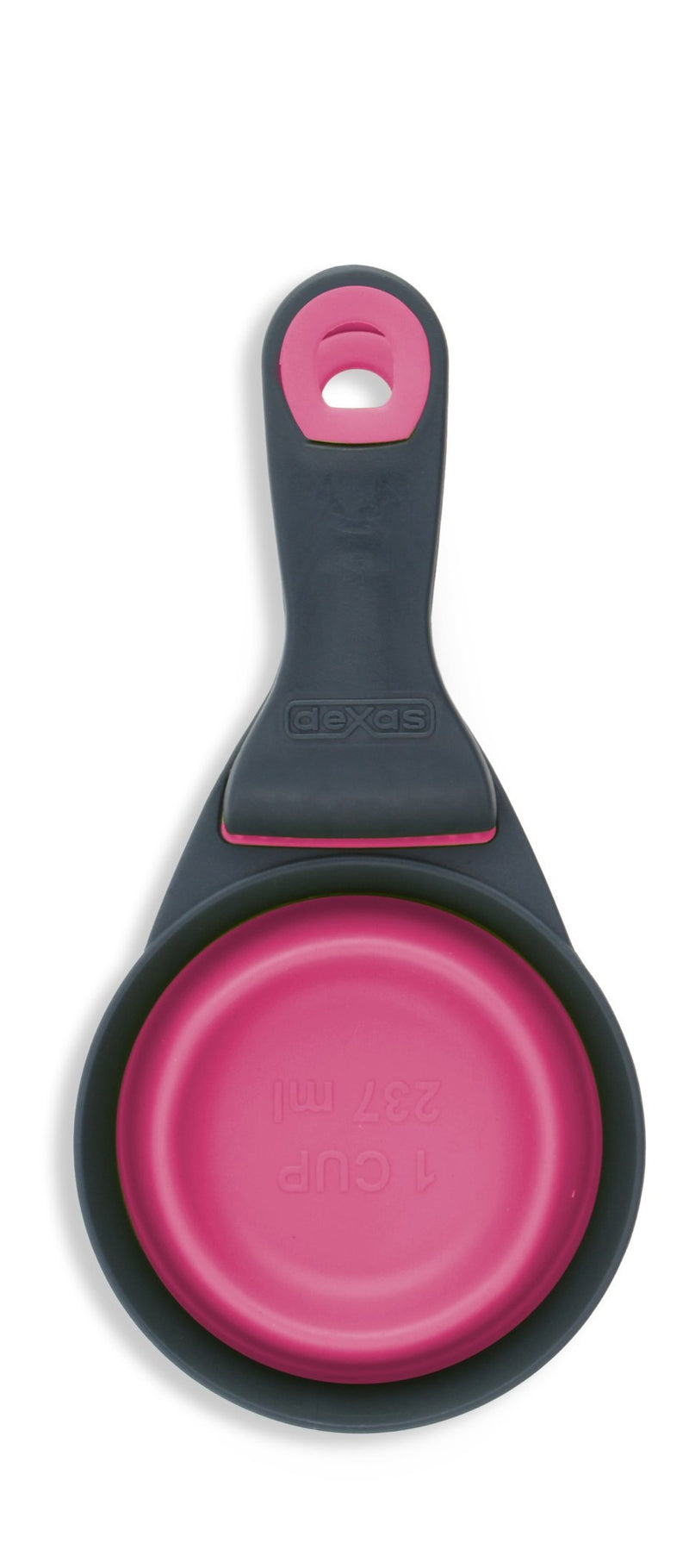 [Australia] - Dexas Popware for Pets Collapsible KlipScoop 1 Cup Capacity Gray/Pink 