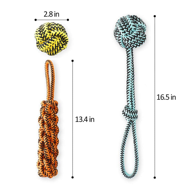 Large Dog Rope Toys for Aggressive Chewers, Snakeskin Pattern Durable Cotton Rope Chew Toy For Medium and Big Dogs - PawsPlanet Australia