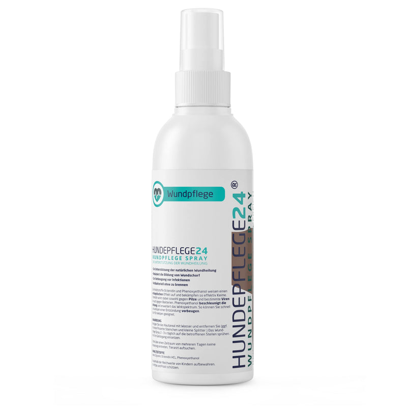 Hundepflege24 wound spray for dogs - disinfects, soothes, cares for and protects wounds of all kinds without burning - 125ml with proven active ingredients. Wound spray for dogs - care and wound disinfection for dogs - PawsPlanet Australia