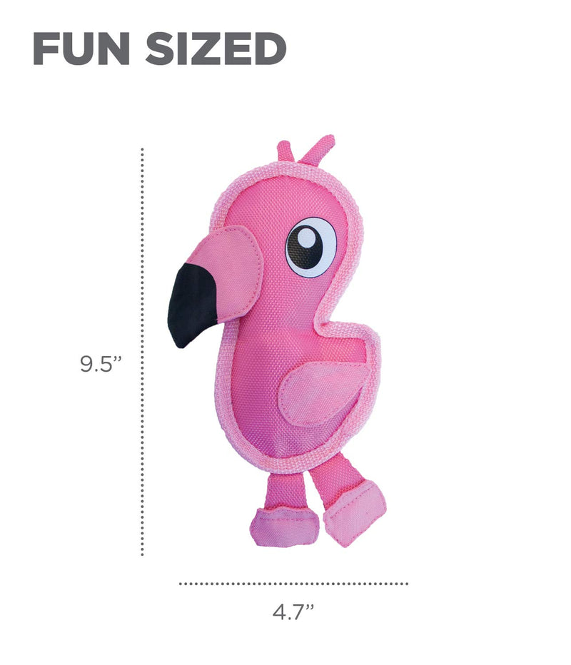 Outward Hound Fire Biterz Durable Tough Dog Toy Made with Firehose Material Small Flamingo - PawsPlanet Australia