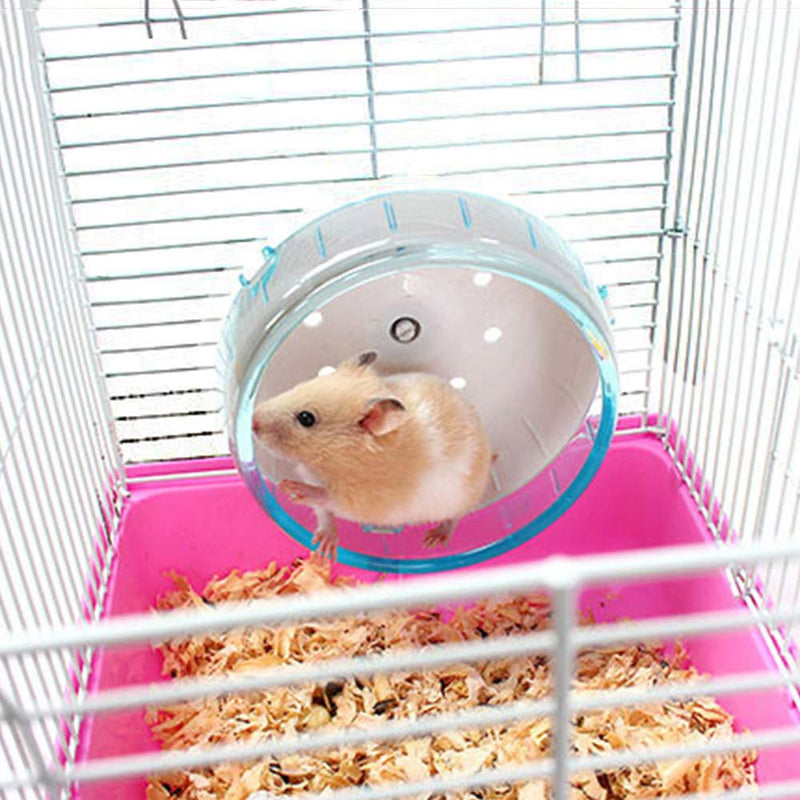 ZOOPOLR 4.7 Inches Silent Spinner Exercise Running Wheel for Hamsters, Gerbils, or Mice Blue Running Wheel - PawsPlanet Australia