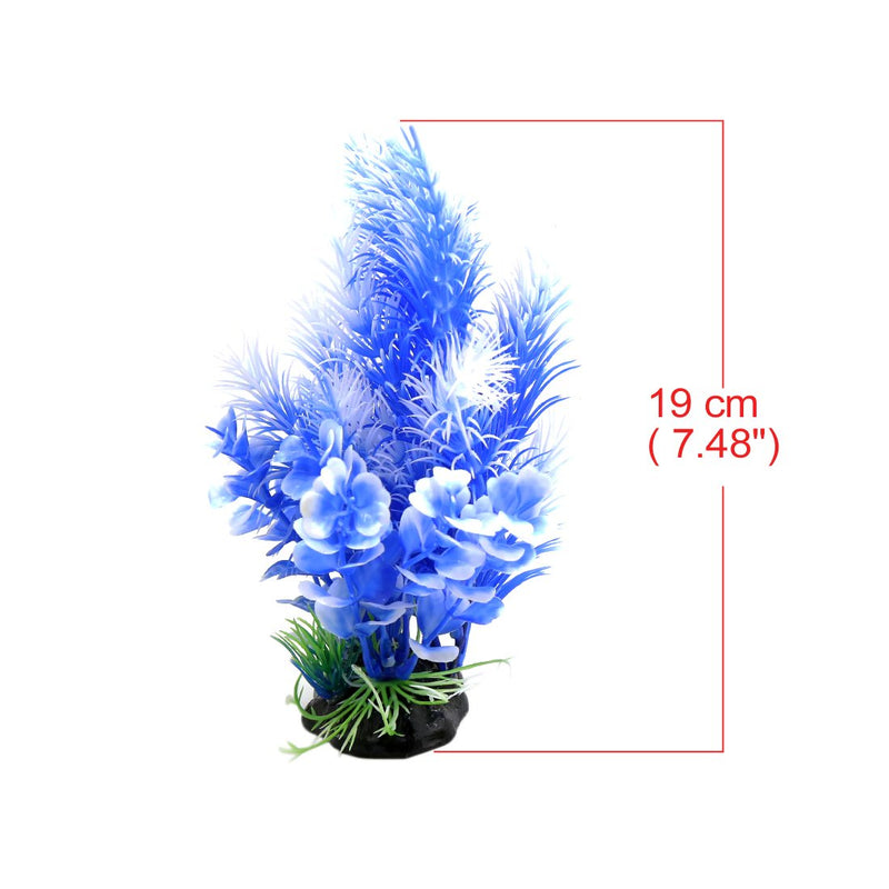 [Australia] - uxcell White Blue Plastic Plant Ornament Aquarium Terrarium Decoration for Reptiles and Amphibians 