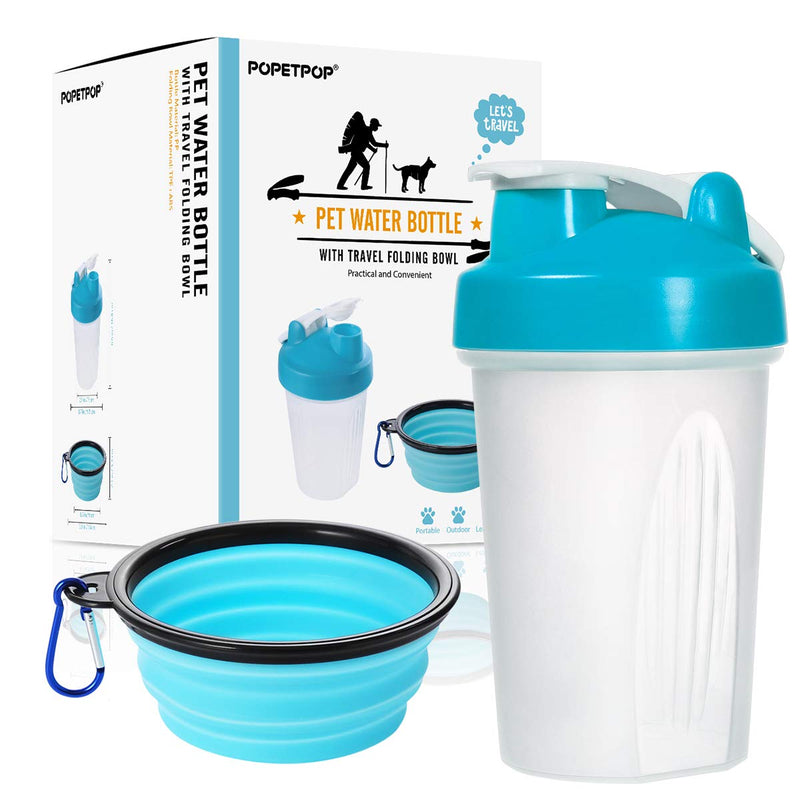 [Australia] - POPETPOP 2 in 1 Portable Dog Water Bowl Outdoor Travel Drinking Cup for Walking 