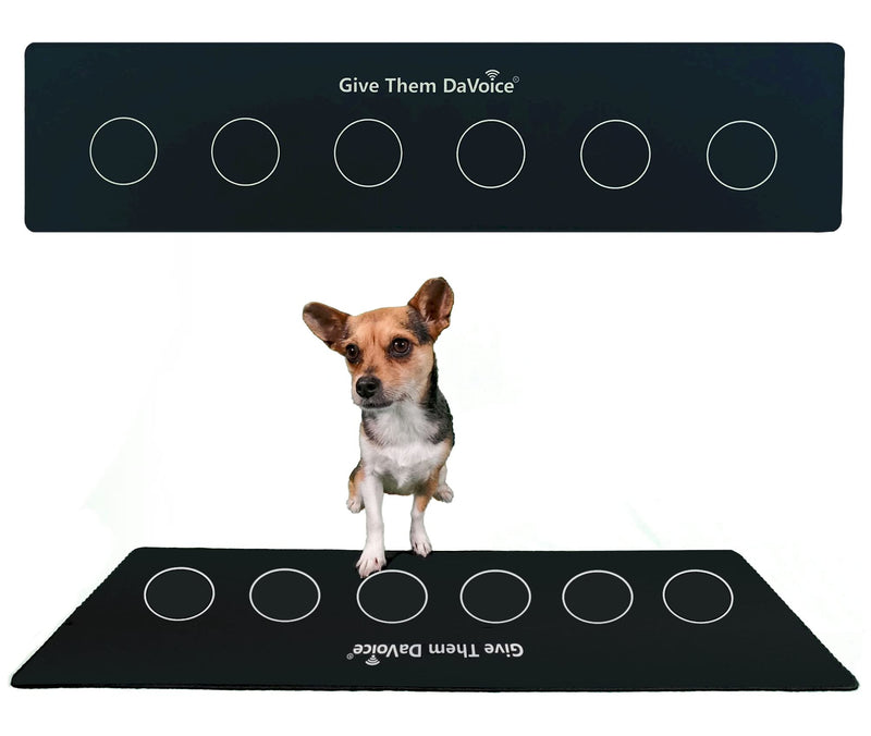 DaVoice Dog Button Mat (6 Button Placements) for Dog Communication Buttons, Dog Buttons for Communication Board, Dog Speaking Word Training Talking Button Pad (Buttons and Attachments Not Included) - PawsPlanet Australia