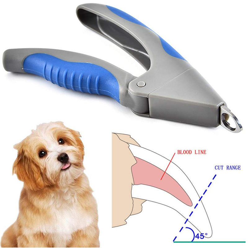 Adniac Dog Nails Clippers and Trimmer-Professional Pet Grooming Tool,Cat Nail Scissor,Sharp Blades,Safety Guard to Avoid Overcutting,Free Nail File Blue - PawsPlanet Australia