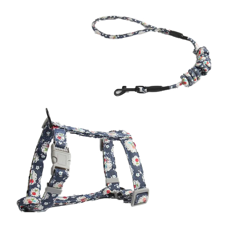 Cat Harness and Leash Set for Walking Escape Proof, Floral Design Cat Harhess, Soft Adjustable Harness for Cats Outdoor Walking - PawsPlanet Australia