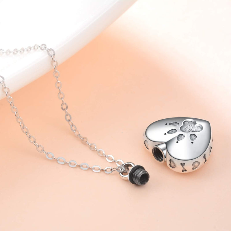 WINNICACA Cremation Jewelry for Pet Ashes Sterling Silver Urn Necklace for Pet Ashes 1-Pet - PawsPlanet Australia