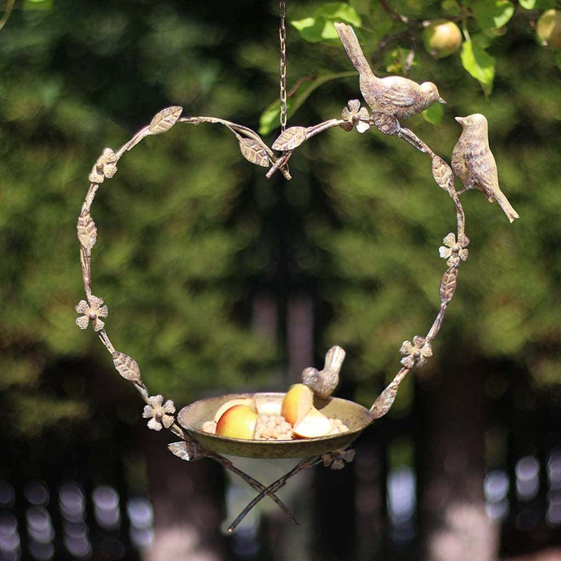 Dibor Bird Feeder Dish Hanging Heart Mother's Day Spring Gardening Gift - PawsPlanet Australia