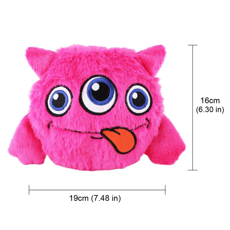 [Australia] - Petbobi Upgrade Interactive Dog Toy Bouncing Giggle Ball Sounds Monster Plush Puppy Toy Squeaky Shaking Vibrating Automatic Moving Excise Dog Safe Electronic Motorized for Pets, Pink 