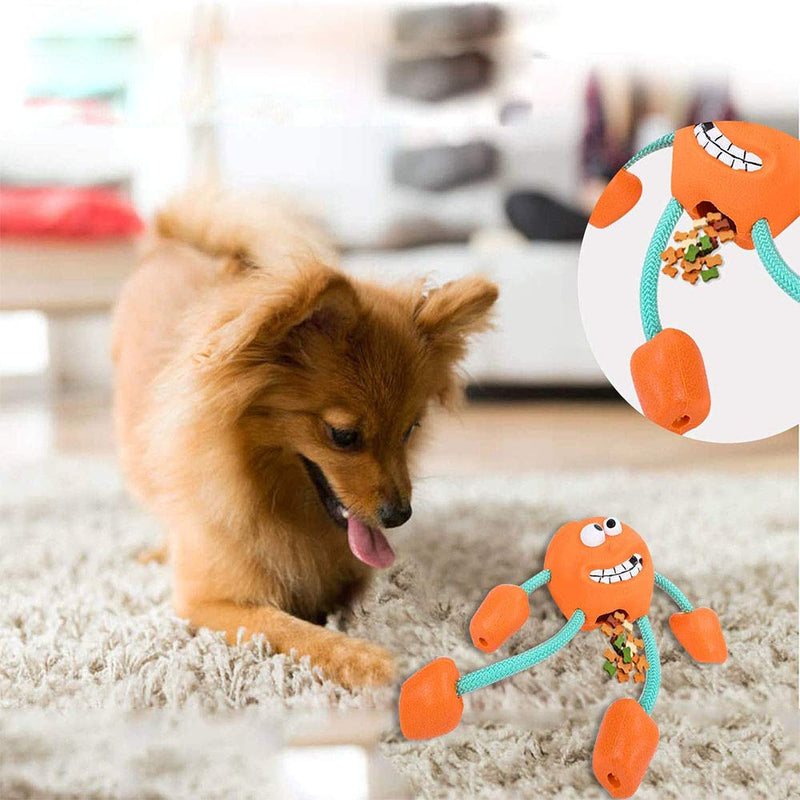 Squeaky Dog Toy, Dog Chew Toys, Pet Chew Toys, Puppy Dog Chew Toys, Dog Tug Rope Ball Toy, Multifunction Durable Rubber Interative Training Toy for Large Medium Small Dogs - PawsPlanet Australia