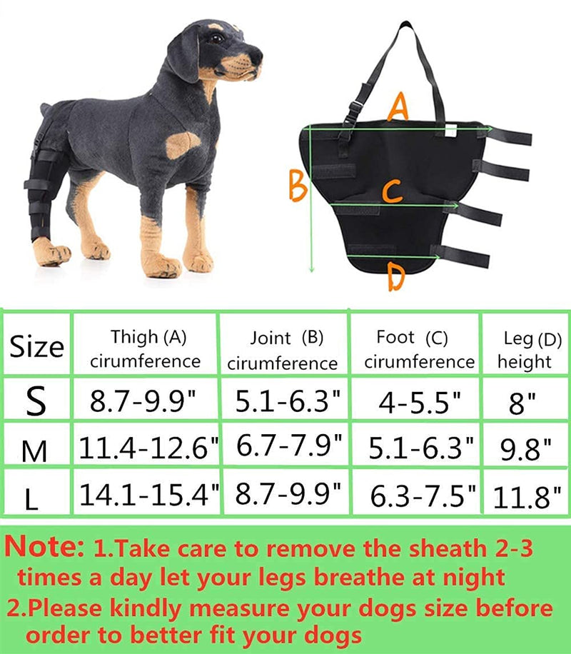 WXFEXIA Dog Rear Right Hind Leg Joint Brace - Canine Wrap Protects Wounds Heal Support Due to Arthritis to Prevent Injury and Sprains or Walking(1 Pcs, M) - PawsPlanet Australia