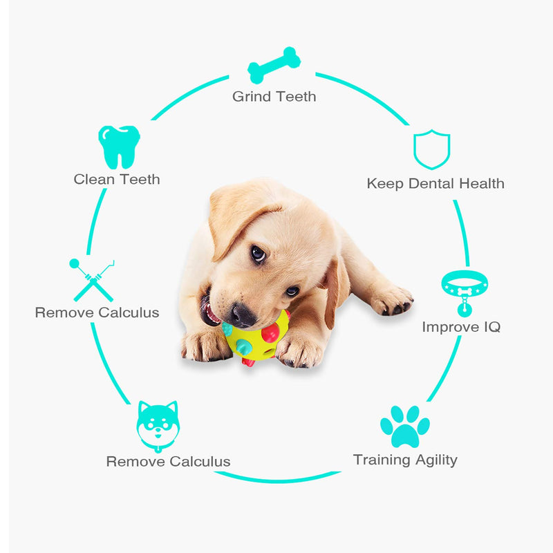 Puppy Chew Toys,Puppy Teething Chew Toys,Durable Interactive Dog Puzzle Toys Chew Balls,Tooth Brush for Puppies Teething,Dog Teeth Cleaning/Chewing,IQ Training,Fetching - PawsPlanet Australia