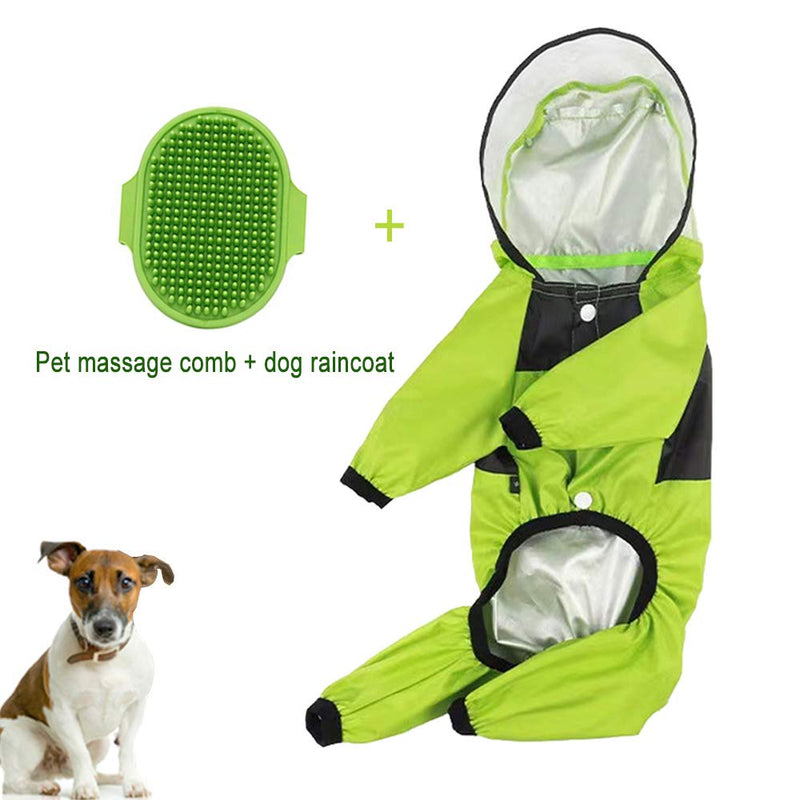 Dog Raincoat, pet Waterproof Rainproof Jacket with Hood, Breathable and Lightweight Dog Raincoat Hooded Poncho Dog Four-Legged Raincoat. Small - PawsPlanet Australia