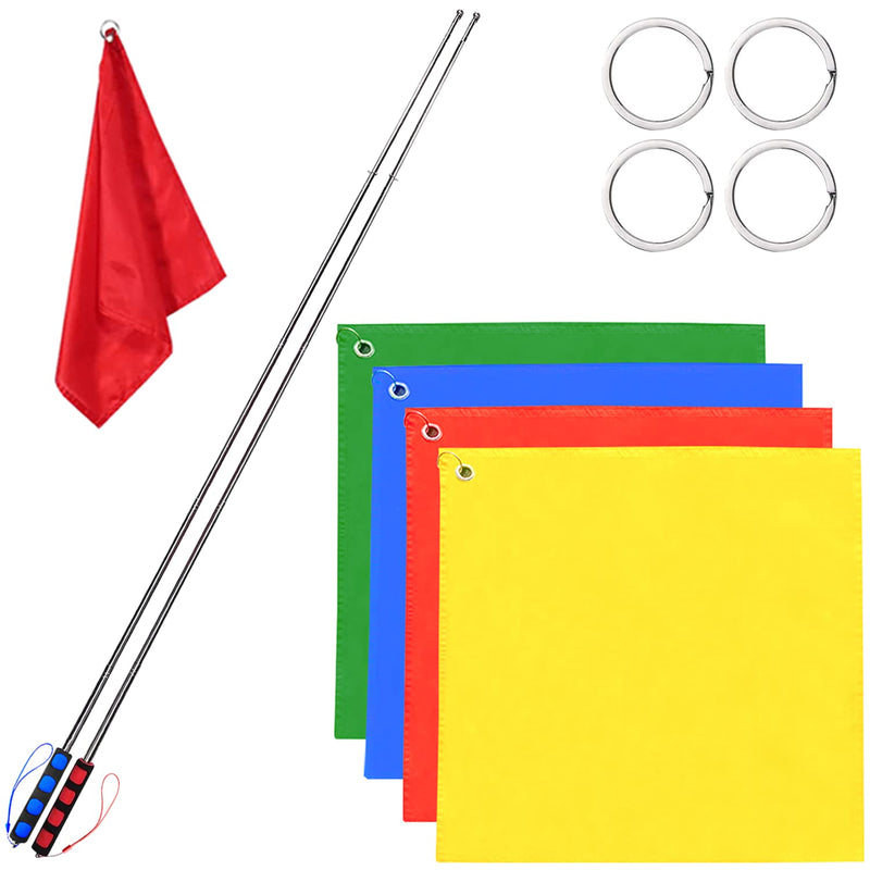 SETHVILL 4 Pcs Horse Training Flag Horse Training Equipment with 48" Telescopic Handheld Flagpoles, Portable Equestrian Nylon Training Flag for Horse Lunging Training - PawsPlanet Australia