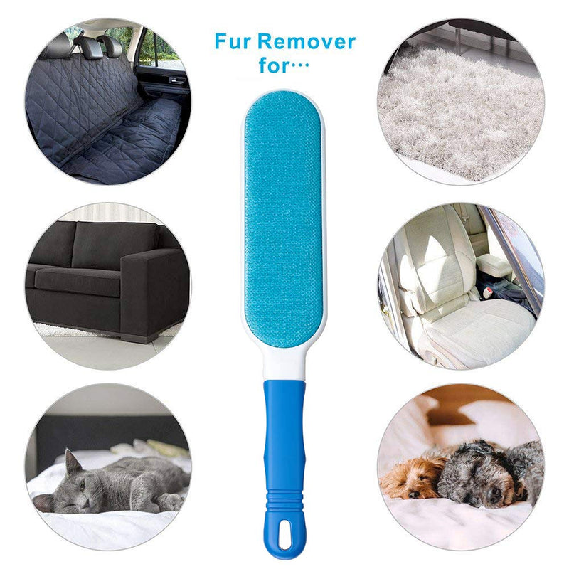MUDEELA Pet Hair Remover Lint Brush - Dog Fur Remover with Self-Cleaning Base - Efficient Cat Fur Removal Tool with Double Sides for Pet Hair, Clothes and Furniture - PawsPlanet Australia