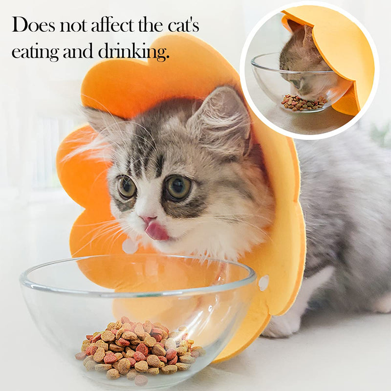 NC Pet Neck Brace 3PCS TAIZER Neck Brace Cat Neck Brace Dog Protective Collar Cone Collars Made of Plastic Adjustable Collar After Surgery or Wound in Yellow Pink Orange - PawsPlanet Australia