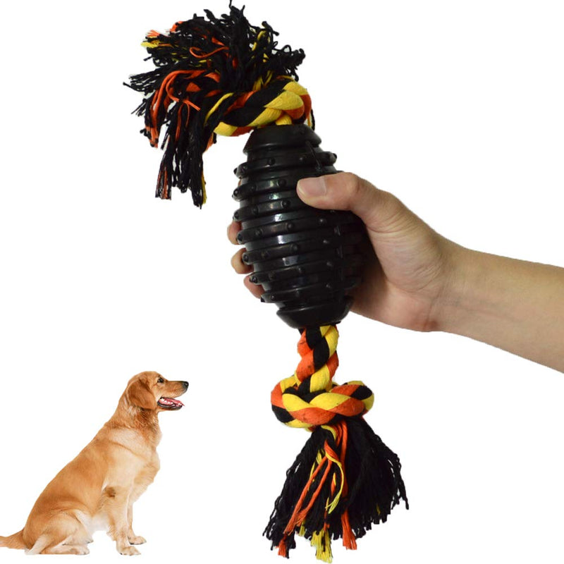 Durable Dog Chew Toys Strong Rubber Chew Toy with Rope Interactive Pet Toys Puppy Teething Toy for Aggressive Chewers Big Medium and Large Dogs - PawsPlanet Australia