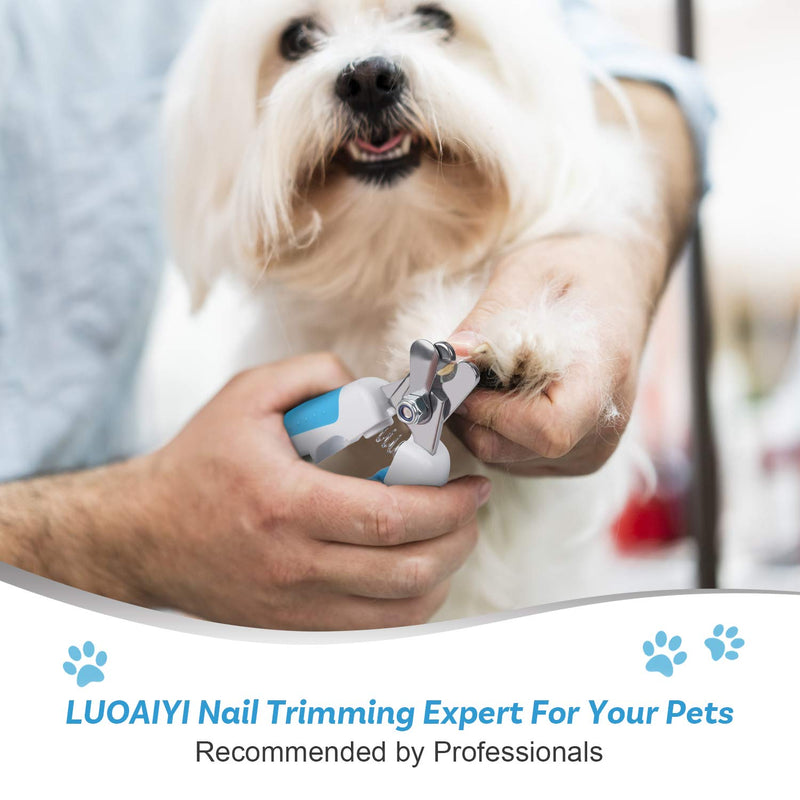 [Australia] - LUOAIYI Dog Nail Clippers & Trimmer, Professional Pet Grooming Tools with Safety Guard to Avoid Over-Cutting, Sharp Blades, Bonus Nail File, Safe Lock Switch, Sturdy Non-Slip Handles 