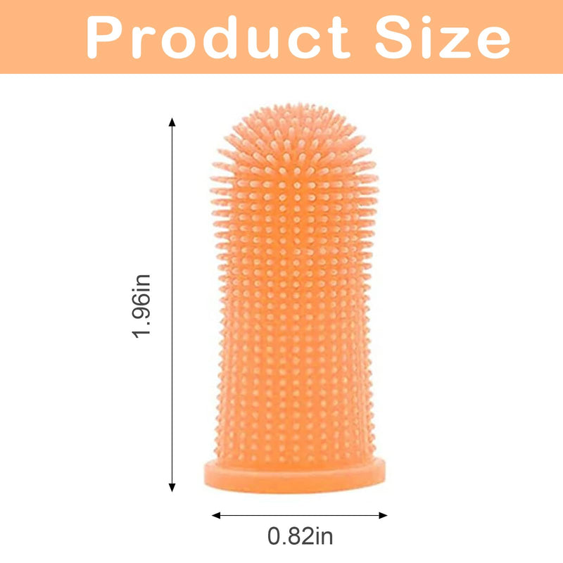 Pack of 4 Dog Finger Toothbrush, Dog Toothbrush 360° Fully Wrapped Bristles, Dental Care Dog Pets Teeth Cleaning Toothbrush, Anti-Plaque Finger Dog Toothbrush for Large Medium Small Dogs Cats - PawsPlanet Australia