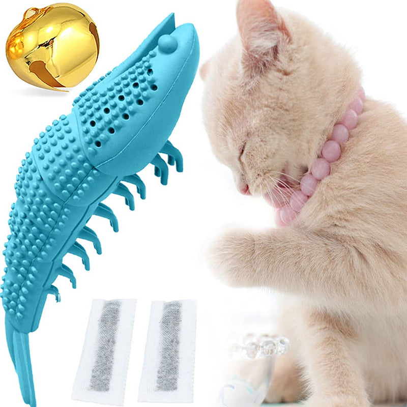 ZZJBGS Mint Flavor cat Toys, pet Toothbrush Cleaning, Interactive Silicone Shrimp Shape, cat Sports Fun Chewing, Durable Hard Rubber - Cat Dental Care, cat Interactive Toothbrush Chewing Toys gules - PawsPlanet Australia