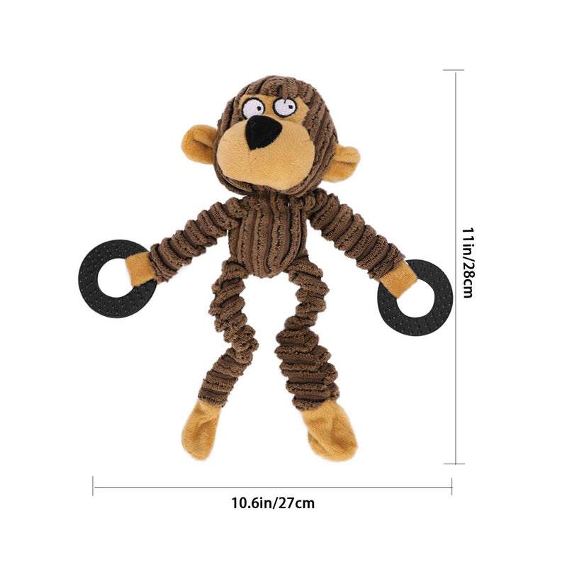 Squeaky Dog Toys Durable Dog Plush Toy Dog Puppy Chew Toys for Boredom Monkey Dog Toy Cuddly Dog Interactive Toy Dog Teething Toy Pet Play Toy for Puppy Small Medium Large Dogs Keep Your Dog Happy Monkey pattern - PawsPlanet Australia