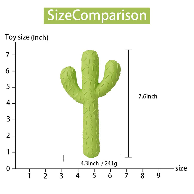 MewaJump Dog Chew Toys, Durable Rubber Dog Toys for Aggressive Chewers, Cactus Tough Toys for Training and Cleaning Teeth, Interactive Dog Toys for Small/Medium Dog Green Cactus - PawsPlanet Australia