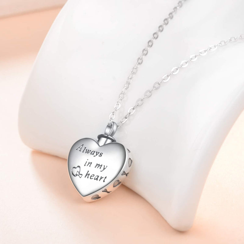 WINNICACA Cremation Jewelry for Pet Ashes Sterling Silver Urn Necklace for Pet Ashes 1-Pet - PawsPlanet Australia