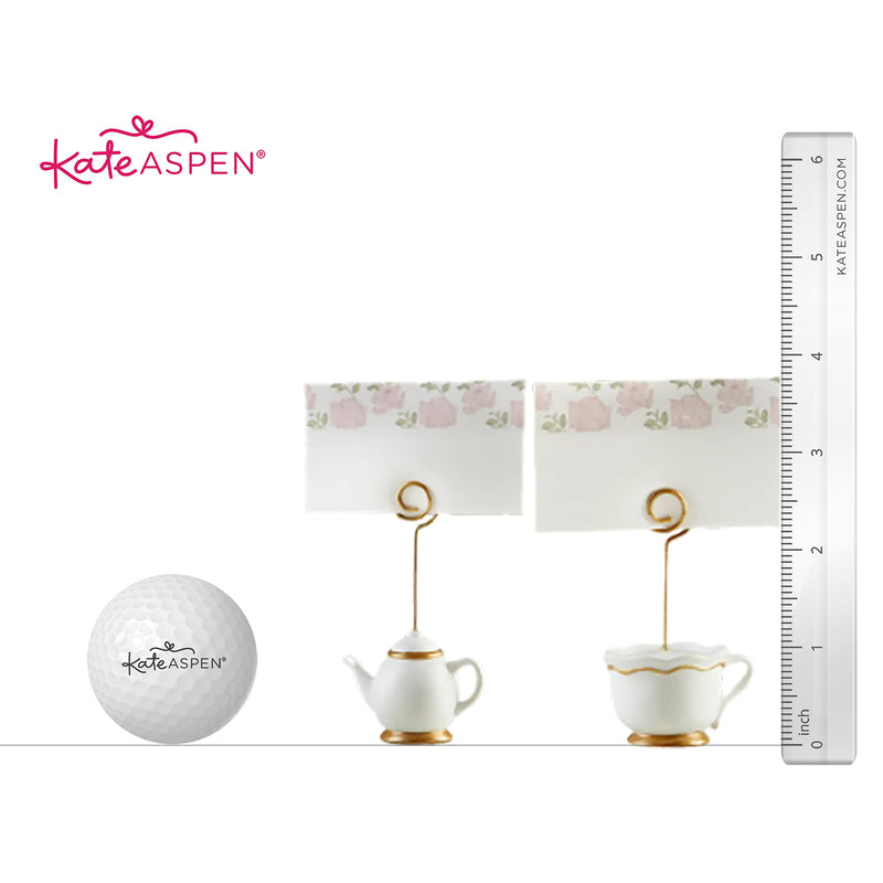Kate Aspen, Place Card Holders, Tea Time Whimsy, Teapot and Teacup, Place Cards Included, Set of 6 1 - PawsPlanet Australia