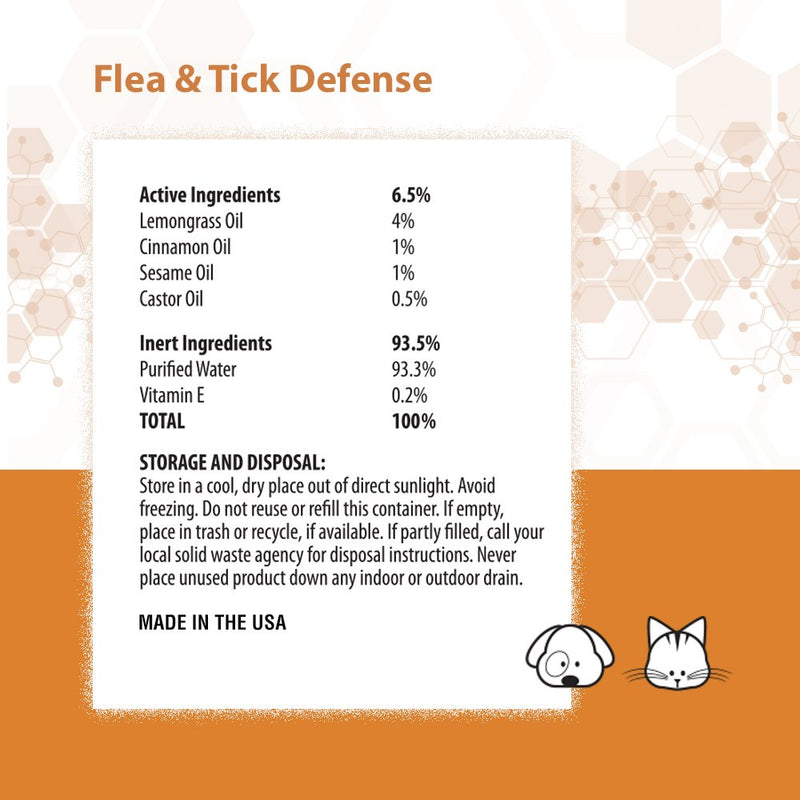 Dr. Mercola Natural Flea and Tick Defense (8 oz per bottle), Helps Repel Fleas, Ticks, and Mosquitoes, Helps Support Healthy Skin, Promotes Shiny, Healthy Coat - PawsPlanet Australia