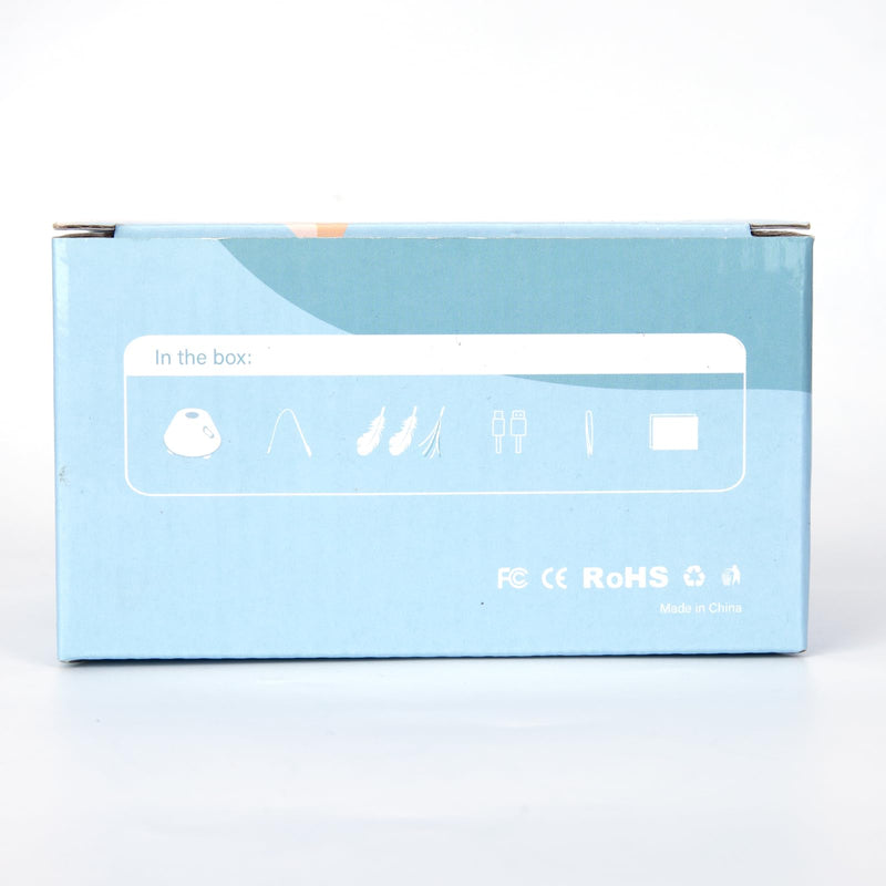 Gmiigu Cat Toy Self-employment Interactive Electric with Feathers, Intelligence Toy Movable for Adult Cats, Kittens, Rechargeable, LED Light Point, Three Modes (Black) - PawsPlanet Australia