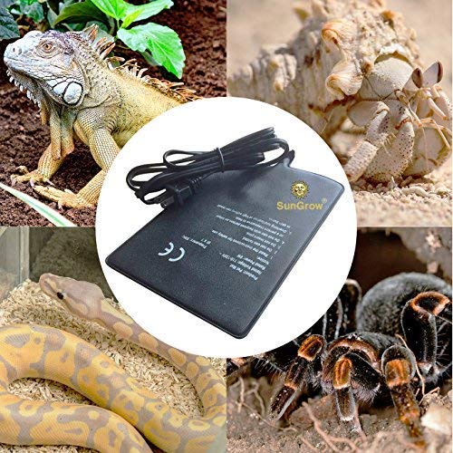 [Australia] - SunGrow Reptile Tank Heater Adhesive Pad, Keeps Cold-Blooded Pets Healthy, Alternative Heat Source, 24-Hour Under Tank Terrarium Heating Mat 