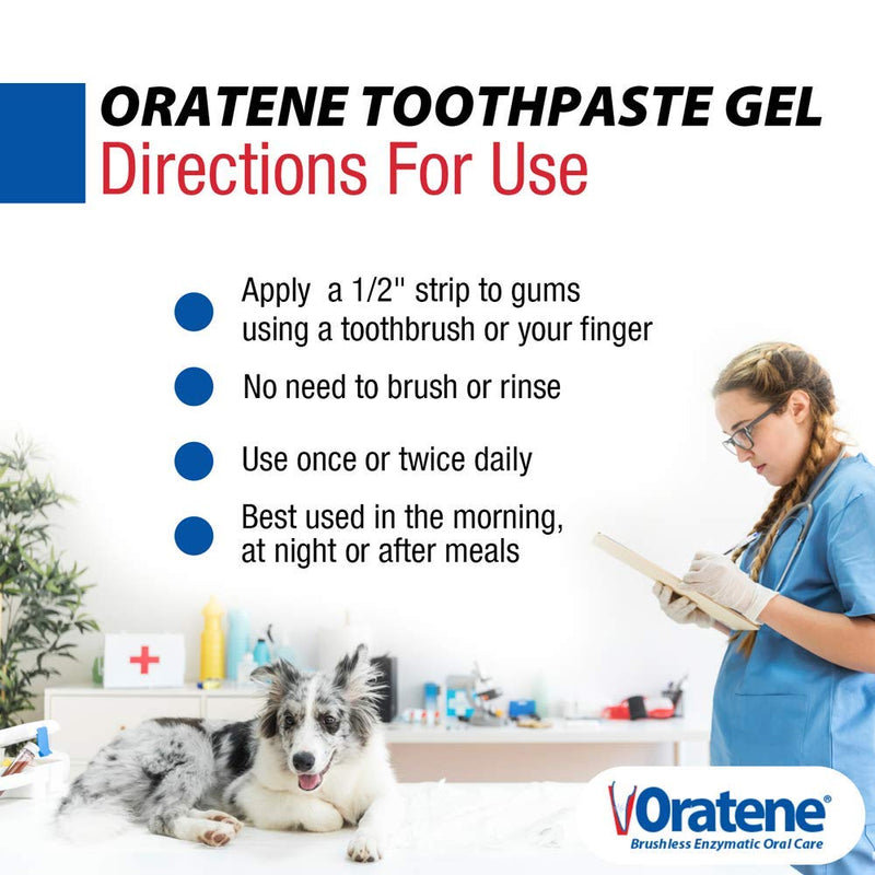 Pet King Brands Oratene Brushless Toothpaste Gel for Dogs and Cats, 2.5oz - PawsPlanet Australia