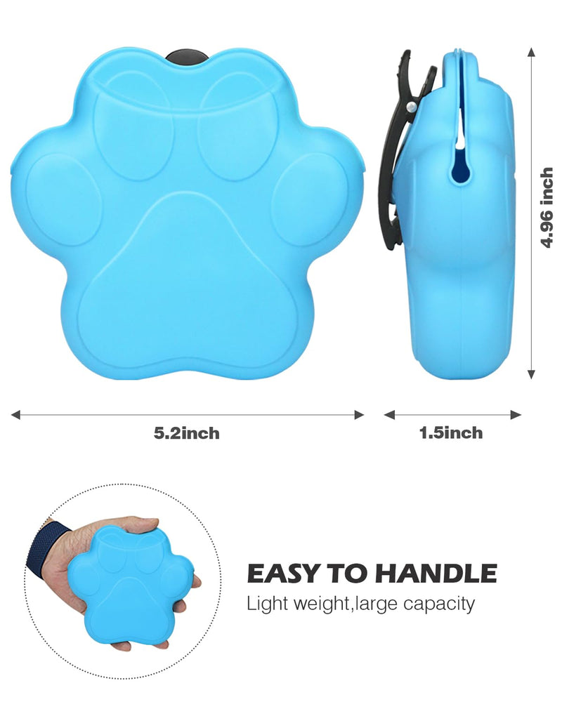 Aiyuda Silicone Dog Treat Pouch, Paw Print Dog Training Pouch, Waterproof Dog Treat Pouch Bag Training Pouch (Pack of 1, Sky Blue) Pack of 1 - PawsPlanet Australia