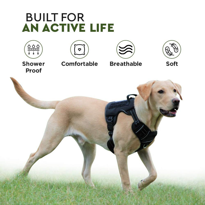 Jackalware Comfort Fit No Pulling Easy Adjustable Reflective Padded Dog Harness Front and Back Clip Training and Everyday wear - from Family owned UK Company (M, Camouflage) M - PawsPlanet Australia