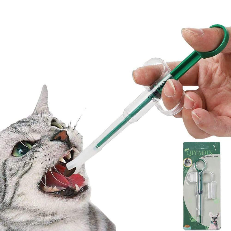 QIYADIN PETHOUZZ Pet Piller Gun Soft Cat Pill Giver Tablet Tip Syringe Pet Medical Feeding Dispenser Tool for Small Animal (Pack of 2) - PawsPlanet Australia