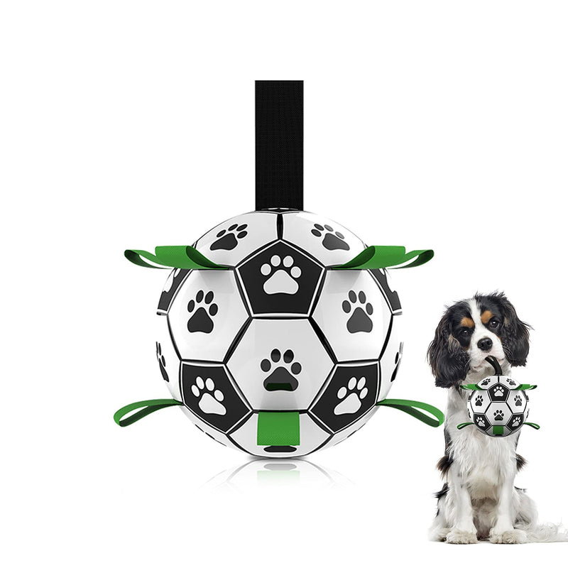 Interactive Soccer Dog Toys,Handing Dog Football Ball Toys for Small &Medium Dogs, Ideal Toy for Water Sports Suitable for Dogs in 20-60 Lbs (Pump & Needle Adapter Included-1) Pump & Needle Adapter Included-1 - PawsPlanet Australia