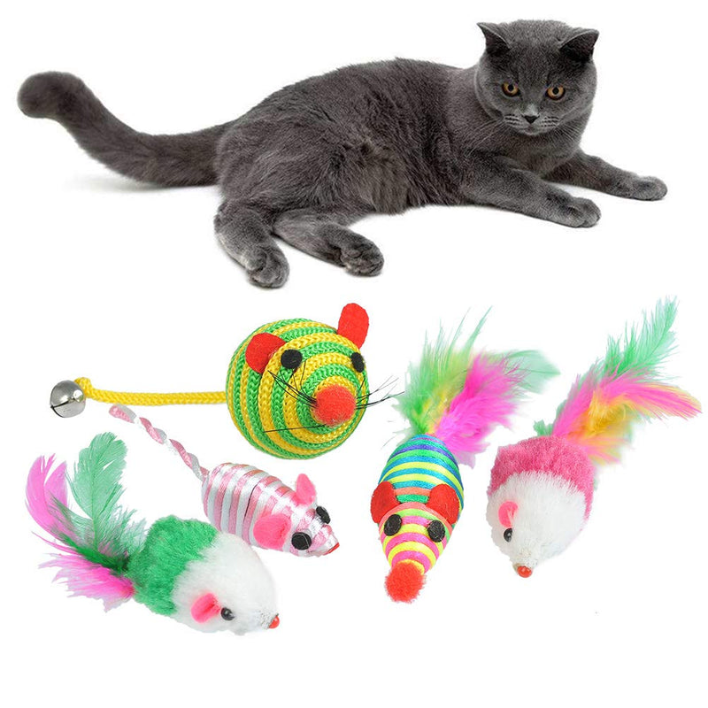 N\A 20Pcs Cat Toys Kitten Toys for Indoor Cats, Cat Bell Balls Variety Cat Toy Pack Cat Feathers Wand Interactive for Kitty Cats - PawsPlanet Australia