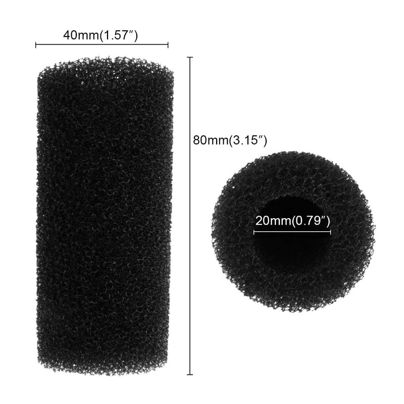 [Australia] - Ailinda 4PCS Pre Filter Sponge Aquarium Filter Foam Sponge Rolls Compatible Filter Accessories for Fish Tank Black-Large 