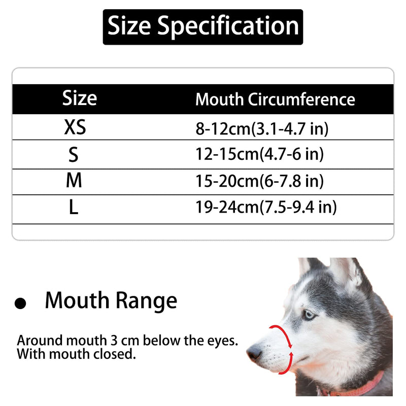 ILEPARK Mesh Dog Muzzle with Reflective Strap for Small Medium Large Dogs, Anti-Biting Barking and Chewing?XS, Black XS - PawsPlanet Australia