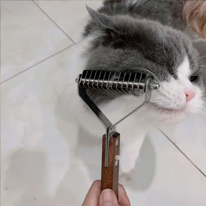 [Australia] - MEIBAI Pet Grooming Tool,Professional Undercoat Rake Dematting Brush Shedding Comb for Dogs and Cats, Effective Knots Removing 14 Blades-L 