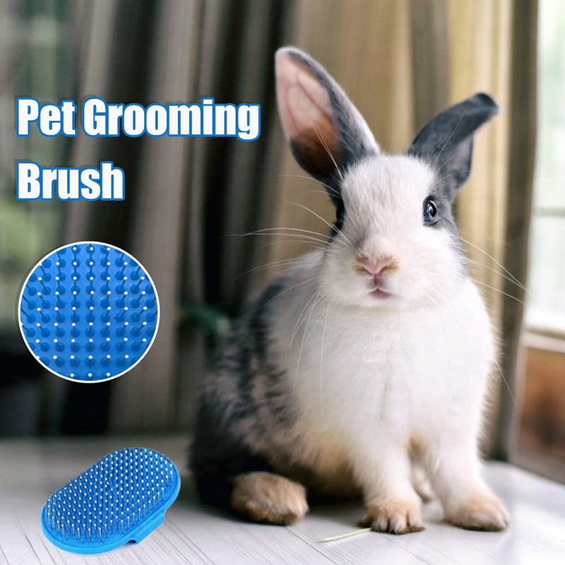 4PCS Rabbit Grooming Kit with Rabbit Grooming Brush Comb Shampoo Bath Brush Pet Nail File Small Animal Nail Clippers Pet Comb Grooming Set for Rabbit, Hamster, Bunny, Guinea Pig - PawsPlanet Australia