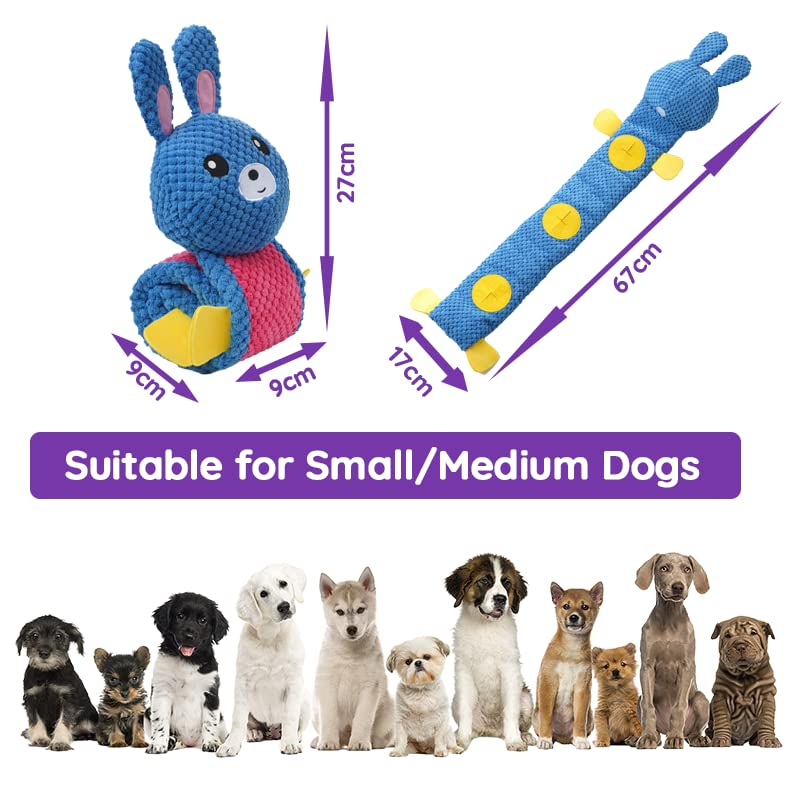 Cdipesp Hide and Seek Dog Snuffle Mat Toys Squeaky Dog Teething Chew Toys Dog Enrichment Treat Puzzle Toys for Small Medium Dogs Interactive Dog Toys for Boredom Mental Stimulation - PawsPlanet Australia