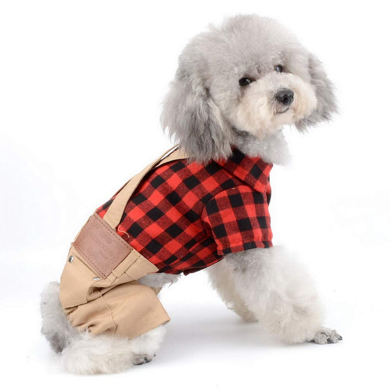 SMALLLEE_LUCKY_STORE Dog Outfits,Dog Christmas Clothes 1 Red XS(chest 11.0in;back 7.85in;for pet 1-3lbs) - PawsPlanet Australia