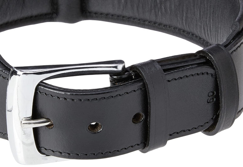 Nobby Vinto Leather Dog Collar, 60 cm Length x 50 mm Width, Black - PawsPlanet Australia