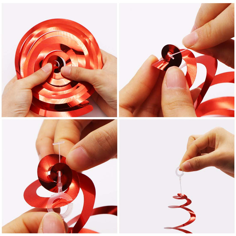 Swirl Decorations 36 Pack Foil Ceiling Hanging Party Swirl Decorations for Christmas Party Wedding Graduation Baby Shower Decorations - PawsPlanet Australia