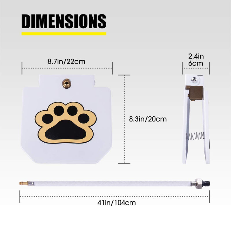 BACOENG Outdoor Dog Water Fountain Toy Sturdy Coated Metal Pet Water Sprinkler - Upgraded Copper Valve with Pressure Adjustment - PawsPlanet Australia